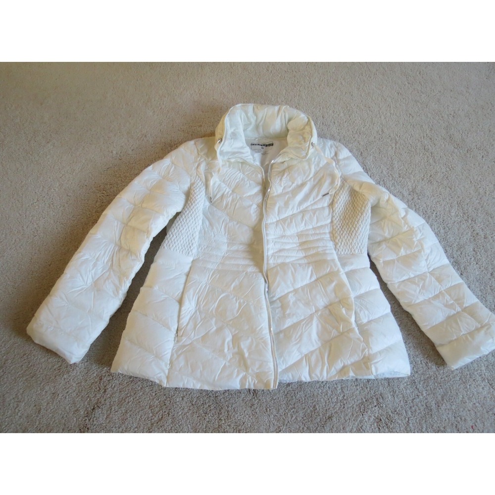 Bernardo Packable Sz XL Women’s Ecoflume Puffer Jacket Waterproof Coat White Lux